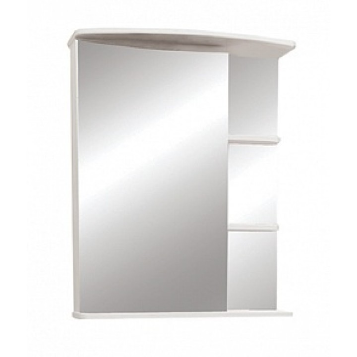Зеркало-шкаф "Керса 02" 65 см зеркало слева белое 7654