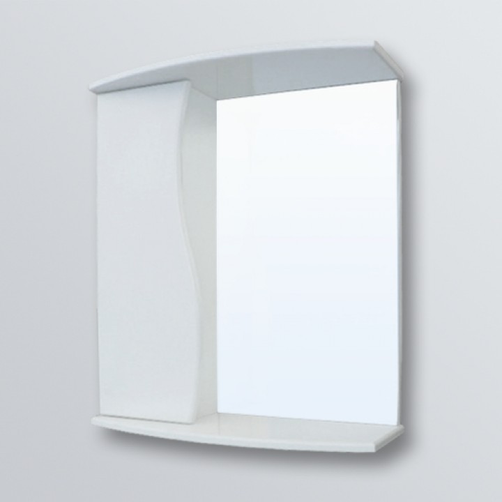 Зеркало "Волна 75" левое со шкафчиком