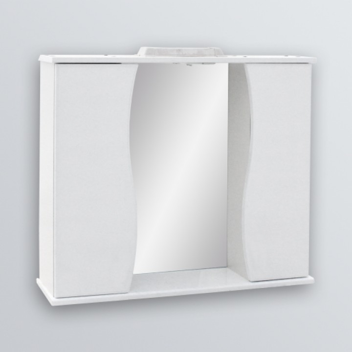 Зеркало "Волна 105" с 2 шкафчиками
