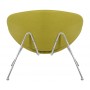Кресло дизайнерское DOBRIN EMILY (светло-зеленая ткань AF3, хромированная сталь)