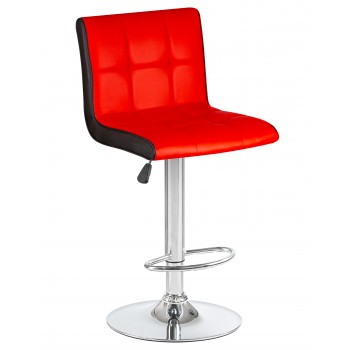 5006-LM CANDY, цвет сиденья красно-черный, цвет основания хром