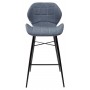 Барный стул MARCEL RU-03 синяя сталь, экокожа М-City