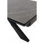 Стол ALEZIO 160 KL-135 Темно-серый мрамор матовый, итальянская керамика/ BLACK М-City