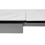 Стол BELLUNO 160 MARBLES KL-99 Белый мрамор матовый, итальянская керамика/ белый каркас М-City