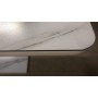 Стол ALTA 120 GREY-WHITE MARBLE/ WHITE глазурованное стекло М-City