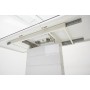 Стол ALTA 120 GREY-WHITE MARBLE/ WHITE глазурованное стекло М-City