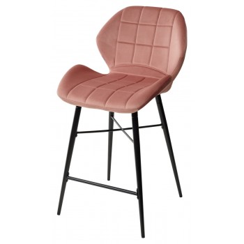 Полубарный стул MARCEL BLUVEL-52 PINK (H=65cm), велюр М-City