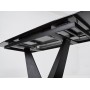 Стол ACUTO2 170 NERO KL-116 Черный мрамор матовый, итальянская керамика/ черный каркас М-City