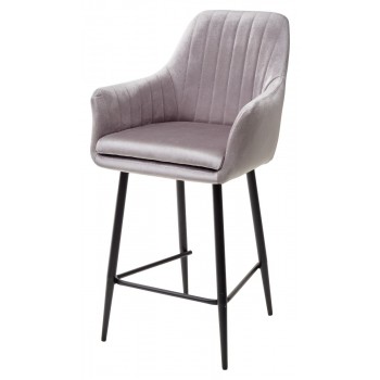 Полубарный стул Роден Blitz 16 Серый, велюр (H=65cm), M-City