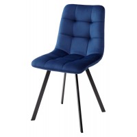 Стул CHILLI SQUARE BLUVEL-86 NAVY BLUE, велюр М-City