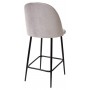 Полубарный стул НИРВАНА, цвет светло-серый B-24, велюр / черный каркас H=63cm М-City