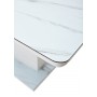 Стол ALTA 140 GREY-WHITE MARBLE/ WHITE глазурованное стекло М-City