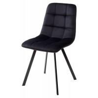 Стул CHILLI SQUARE BLUVEL-19 BLACK, велюр М-City