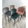 Полубарный стул ARTEMIS BLUVEL-78 GREEN (H=65cm), велюр М-City