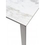 Стол CORNER 120 VOLAKAS WHITE Белый мрамор глянцевый, керамика/ GREY1 М-City