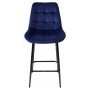 Полубарный стул ХОФМАН, цвет темно-синий #H60, велюр / черный каркас H=63cm М-City