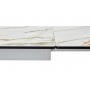Стол BELLUNO 160 KL-188 Контрастный мрамор матовый, итальянская керамика/ белый каркас М-City