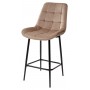 Полубарный стул ХОФМАН, цвет светло-коричневый B-06, велюр / черный каркас H=63cm М-City