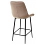 Полубарный стул ХОФМАН, цвет светло-коричневый B-06, велюр / черный каркас H=63cm М-City