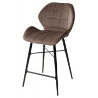 Полубарный стул MARCEL BLUVEL-38 LATTE (H=65cm), велюр М-City