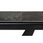 Стол ACUTO2 170 BLACK MARBLE Черный мрамор матовый, керамика/ черный каркас М-City NEW!