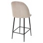 Полубарный стул НИРВАНА, цвет светло-бежевый B-02, велюр / черный каркас H=63cm М-City