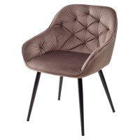 Стул BREEZE BLUVEL-38 LATTE, велюр/ черный каркас М-City