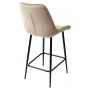 Полубарный стул ХОФМАН, цвет капучино #H65, велюр / черный каркас H=63cm М-City