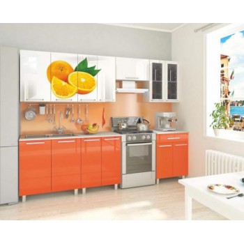Кухня с фотопечатью 1,7 м «ПАЛИТРА» Апельсины