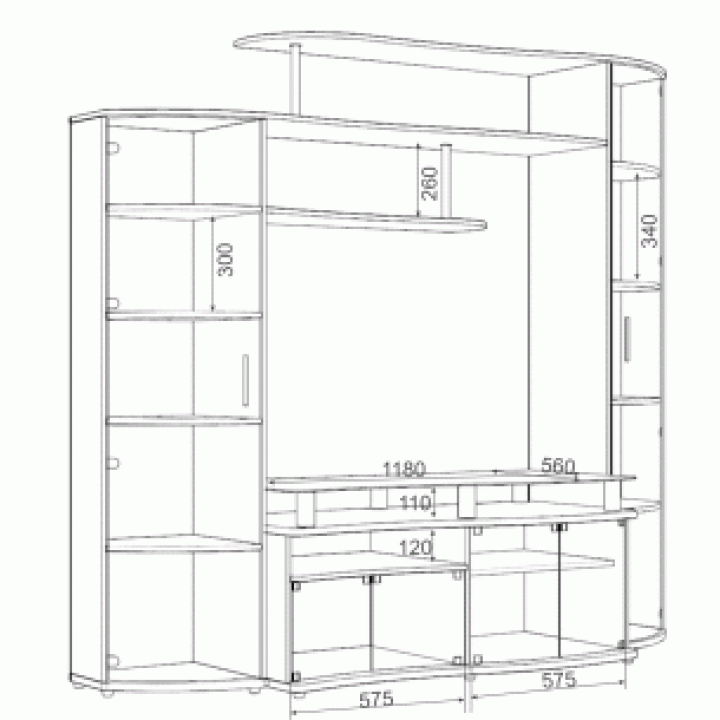 Министенка «Александр» венге купить в Svp-mebel.ru | Цена 17700 рублей ...