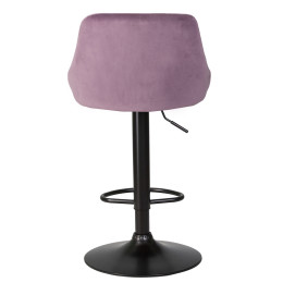 Набор 2 шт Стул барный DOBRIN LOGAN BLACK, пудрово-сиреневый велюр (MJ9-52)