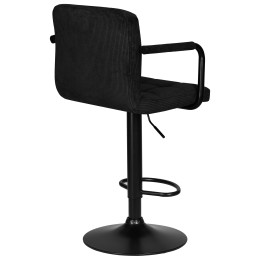 Стул барный DOBRIN KRUGER ARM BLACK, черный вельвет (LAR-E2041-52)
