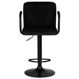 Стул барный DOBRIN KRUGER ARM BLACK, черный вельвет (LAR-E2041-52)