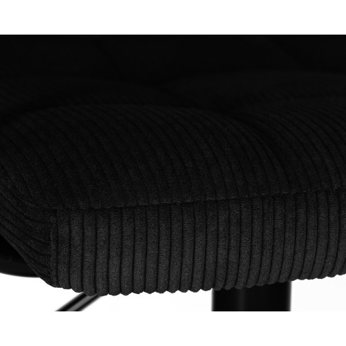 Стул барный DOBRIN KRUGER ARM BLACK, черный вельвет (LAR-E2041-52)