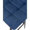 Стул барный DOBRIN NICOLE, черные матовые ножки, синяя ткань (UF860-14B)