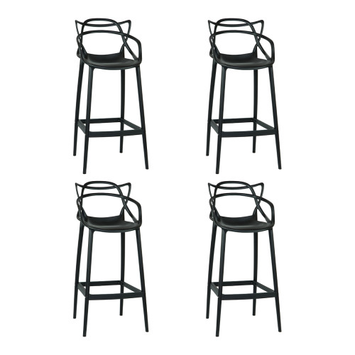Набор 4 шт Стул барный DOBRIN MASTERS BAR, чёрный (B-03)