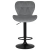 Набор 2 шт Стул барный DOBRIN BARNY BLACK, серый велюр (MJ9-75)