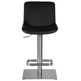 Стул барный DOBRIN ALDO, черный PU YP33-19, основание из нержавеющей стали