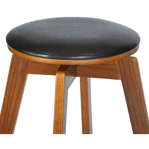 Набор 2 шт Табурет барный DOBRIN TOM'77, цвет черный глянец PU ABD 002