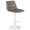 Стул барный DOBRIN TAILOR WHITE, серый велюр (MJ9-75)