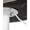 Стул барный DOBRIN TAILOR WHITE, серый велюр (MJ9-75)
