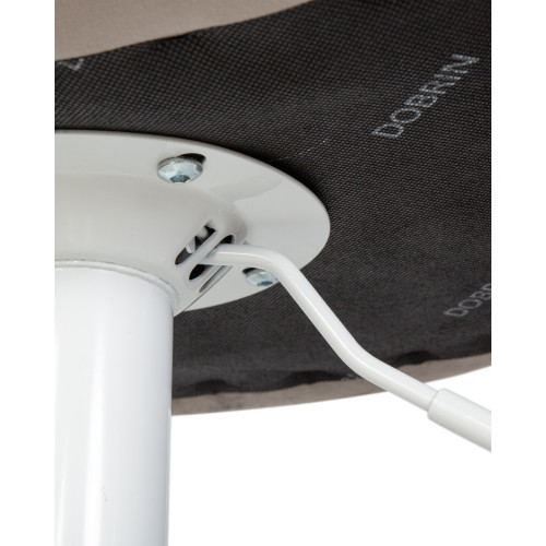 Стул барный DOBRIN TAILOR WHITE, серый велюр (MJ9-75)