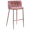 Набор 4 шт Стул барный DOBRIN EMMA ROSE GOLD, розовый велюр (VF-10)