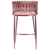 Набор 4 шт Стул барный DOBRIN EMMA ROSE GOLD, розовый велюр (VF-10)