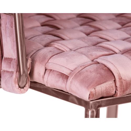 Набор 4 шт Стул барный DOBRIN EMMA ROSE GOLD, розовый велюр (VF-10)