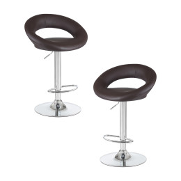 Набор 2 шт Стул барный DOBRIN MIRA, коричневый
