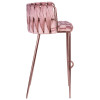 Стул барный DOBRIN EMMA ROSE GOLD, розовый велюр (VF-10)