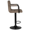 Стул барный DOBRIN KRUGER ARM BLACK, какао вельвет (LAR-E2041-05)