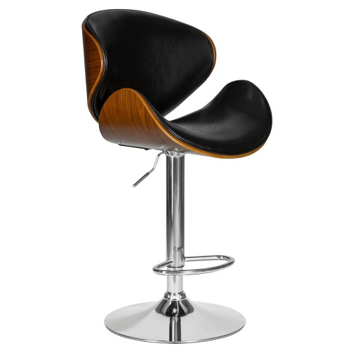 Стул барный DOBRIN JACK, цвет черный глянец PU ABD 002