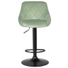 Стул барный DOBRIN LOGAN BLACK, мятный велюр (MJ9-87)